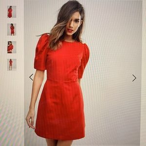 ASOS Shift Mini Dress w/ Puff Sleeve